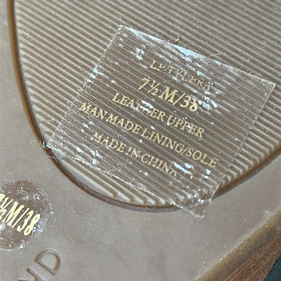 Lucky Brand Womens Tylera Open Toe Pump Wedge Side Cut Out & Zipper Leather Boho - Picture 14 of 15